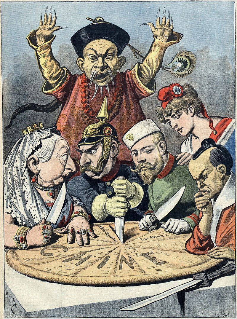 caricature 1897 : les grandes puissances se partagent la Chine